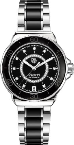 TAG Heuer - WAU2210.BA0859  Formula 1 Calibre 5 37 Stainless Steel / Black - Diamond / Bracelet