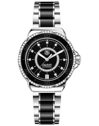 TAG Heuer - WAU2212.BA0859  Formula 1 Calibre 5 37 Stainless Steel / Diamond / Black - Diamond / Bracelet