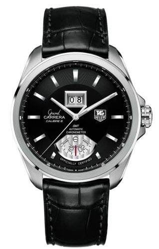 TAG Heuer - WAV5111.FC6225  Grand Carrera Calibre 8 RS Grande Date GMT Stainless Steel / Black / Alligator