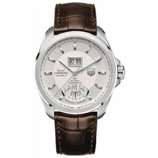 TAG Heuer - WAV5112.FC6231  Grand Carrera Calibre 8 RS Grande Date GMT Stainless Steel / Silver / Alligator