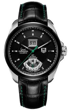 TAG Heuer - WAV5114.FC6238  Grand Carrera Calibre 8 RS Grande Date GMT Stainless Steel - PVD / Black / Singapore Grand Prix