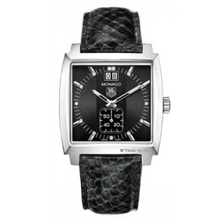 TAG Heuer - WAW1310.FC6216  Monaco Quartz Big Date Stainless Steel / Black / Python