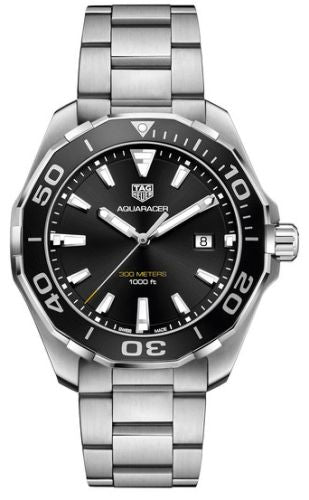 TAG Heuer - WAY101A.BA0746  Aquaracer 300M Quartz 43 Stainless Steel / Black / Bracelet