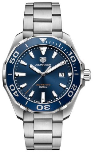 TAG Heuer - WAY101C.BA0746  Aquaracer 300M Quartz 43 Stainless Steel / Blue / Bracelet