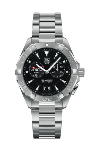 TAG Heuer - WAY111Z.BA0910  Aquaracer 300M Alarm 40.5 Stainless Steel / Black / Bracelet