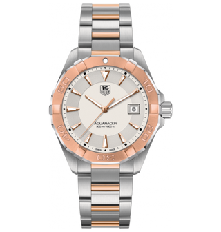 TAG Heuer - WAY1150.BD0911  Aquaracer 300M Quartz 40.5 Stainless Steel / Rose Gold / Silver / Bracelet