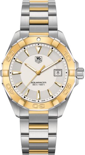 TAG Heuer - WAY1151.BD0912  Aquaracer 300M Quartz 40.5 Stainless Steel / Yellow Gold / Silver / Bracelet