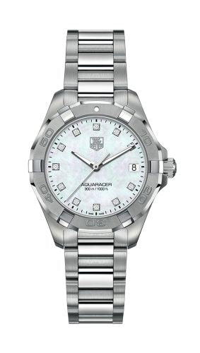 TAG Heuer - WAY1313.BA0915  Aquaracer 300M Quartz 32 Stainless Steel / MOP - Diamond / Bracelet