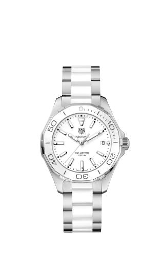 TAG Heuer - WAY131B.BA0914  Aquaracer 300M Quartz 35 Stainless Steel / White / Bracelet