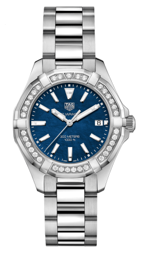 TAG Heuer - WAY131N.BA0748  Aquaracer 300M Quartz 35 Stainless Steel / Diamond / Blue MOP / Bracelet