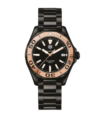 TAG Heuer - WAY1355.BH0716  Aquaracer 300M Quartz 35 Ceramic / Rose Gold / Black / Bracelet