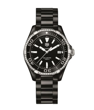 TAG Heuer - WAY1395.BH0716  Aquaracer 300M 35 Ceramic / Diamond / Black / Bracelet