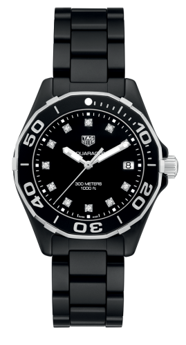 TAG Heuer - WAY1397.BH0743  Aquaracer 300M 35 Ceramic / Black - Diamond / Bracelet