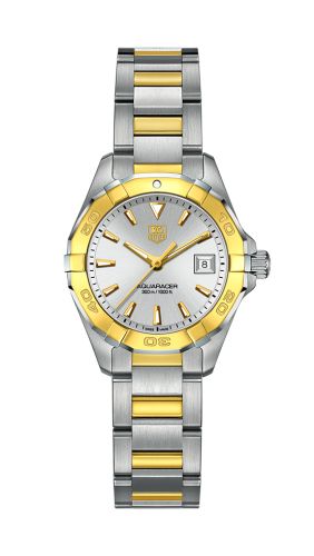 TAG Heuer - WAY1455.BD0922  Aquaracer 300M Quartz 27 Stainless Steel / Yellow Gold / Silver / Bracelet