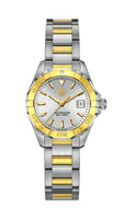 TAG Heuer Aquaracer 300M Quartz 27 Stainless Steel / Yellow Gold / MOP - Diamond / Bracelet (WAY1455.BD0922)