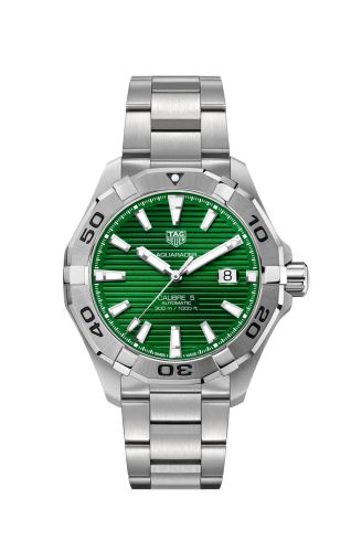 TAG Heuer - WAY2015.BA0927  Aquaracer 300M Calibre 5 43 Stainless Steel / Green / Bracelet