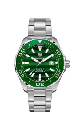 TAG Heuer - WAY201S.BA0927  Aquaracer 300M Calibre 5 41 Stainless Steel / Green / Steel