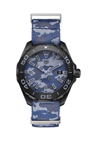 TAG Heuer - WAY208D.FC8221  Aquaracer 300M Calibre 5 43 Titanium PVD / Arctic Camo / NATO