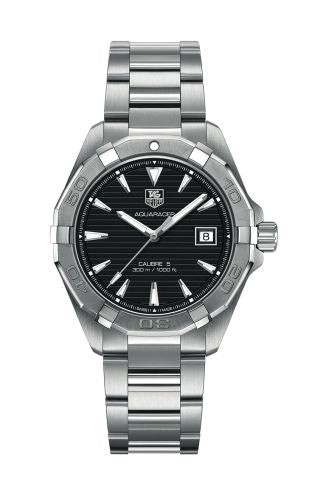 TAG Heuer - WAY2110.BA0910  Aquaracer 300M Calibre 5 40.5 Stainless Steel / Black / Bracelet