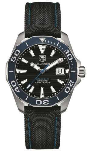 TAG Heuer - WAY211B.FC6363  Aquaracer 300M Calibre 5 41 Stainless Steel / Blue / Nylon