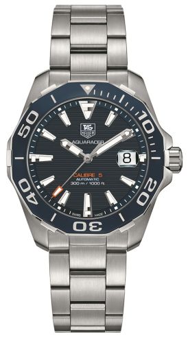 TAG Heuer - WAY211C.BA0928  Aquaracer 300M Calibre 5 41 Stainless Steel / Blue / Bracelet