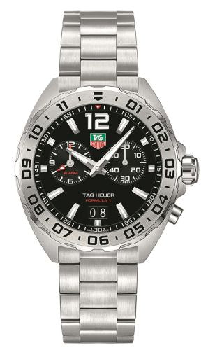 TAG Heuer - WAZ111A.BA0875  Formula 1 Alarm 41 Stainless Steel / Black / Bracelet