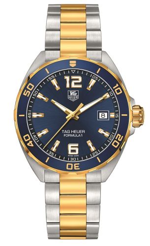 TAG Heuer - WAZ1120.BB0879  Formula 1 Quartz 41 Stainless Steel / Yellow Gold / Blue / Bracelet