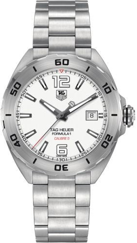 TAG Heuer - WAZ2114.BA0875  Formula 1 Calibre 5 41 Stainless Steel / White / Bracelet