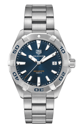 TAG Heuer - WBD1112.BA0928  Aquaracer Quartz 300M 41 Stainless Steel / Blue / Bracelet