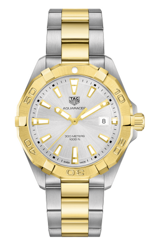 TAG Heuer - WBD1120.BB0930  Aquaracer 300M Quartz 41 Stainless Steel / Yellow Gold / Silver / Bracelet