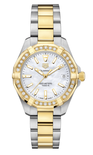 TAG Heuer - WBD1321.BB0320  Aquaracer 300M Quartz 32 Stainless Steel / Yellow Gold / Diamond / MOP / Bracelet