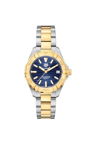 TAG Heuer - WBD1325.BB0320  Aquaracer 300M Calibre 9 Automatic 32 Stainless Steel / Yellow Gold / Blue