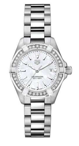 TAG Heuer - WBD1413.BA0741  Aquaracer 300M Quartz 27 Stainless Steel / Diamond / MOP / Bracelet