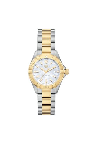 TAG Heuer - WBD1420.BB0321  Aquaracer 300M Quartz 27 Stainless Steel / Yellow Gold / MOP / Bracelet