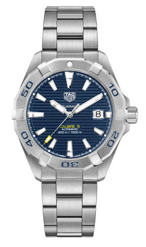 TAG Heuer - WBD2112.BA0928  Aquaracer 300M Calibre 5 Automatic 41 Stainless Steel / Blue / Bracelet