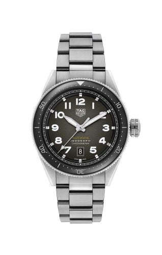 TAG Heuer - WBE5110.EB0173  Autavia Isograph Calibre 5 Stainless Steel / Black / Bracelet