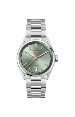 TAG Heuer - WBN2312.BA0001  Carrera Date 36 Stainless Steel / Green