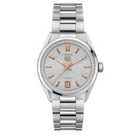 TAG Heuer Carrera Date 36 Stainless Steel / Peach - Diamond (WBN231B.BA0001)