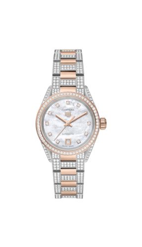 TAG Heuer - WBN2451.BD0567  Carrera Automatic 29 Stainless Steel - Rose Gold - Diamond / MOP / Bracelet