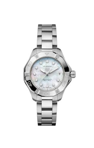 TAG Heuer - WBP1313.BA0005  Aquaracer Professional 200 Solargraph 34 Stainless Steel / MOP - Diamond