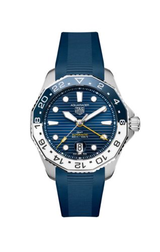 TAG Heuer - WBP2010.FT6198  Aquaracer Professional 300 GMT Stainless Steel / Blue / Rubber