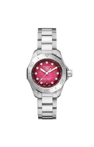 TAG Heuer - WBP2414.BA0625  Aquaracer Professional 200 Automatic 30 Stainless Steel / Red MOP