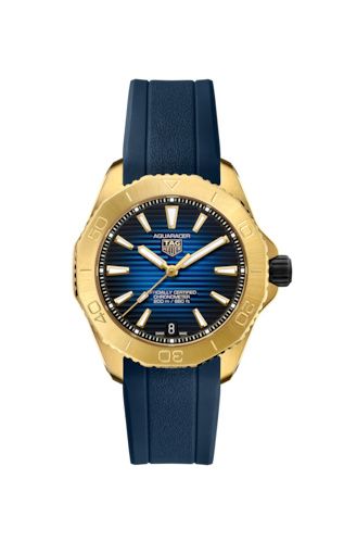 TAG Heuer - WBP5152.FT6210  Aquaracer Professional 200 40 Automatic Yellow Gold - Titanium  / Blue / Rubber