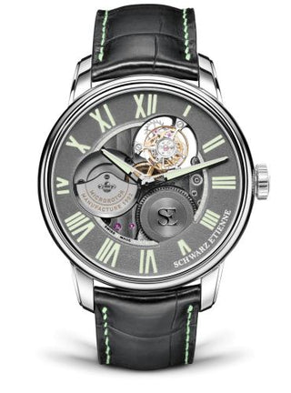 Schwarz Etienne - WCF09TSE06SS01AA  La Chaux-de-Fonds Flying Tourbillon Stainless Steel / Grey