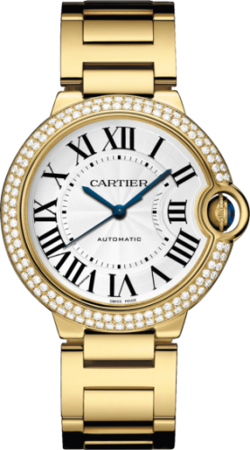 Cartier - WE9004Z3  Ballon Blue de Cartier 36 Automatic Yellow Gold / Diamonds / Bracelet