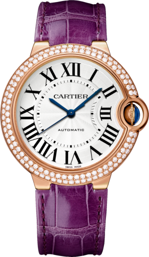 Cartier - WE900551  Ballon Blue de Cartier 36 Automatic Pink Gold / Diamonds / Purple