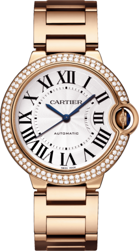 Cartier - WE9005Z3  Ballon Blue de Cartier 36 Automatic Pink Gold / Diamonds / Bracelet