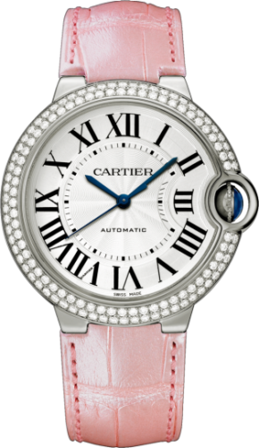 Cartier - WE900651  Ballon Blue de Cartier 36 Automatic White Gold / Diamonds / Pink