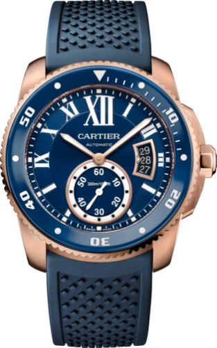 Cartier - WGCA0010  Calibre de Cartier Diver Pink Gold / Blue