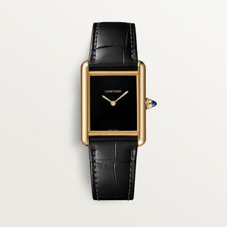 Cartier - WGTA0091  Tank Louis Cartier Large Manual Yellow Gold / Black